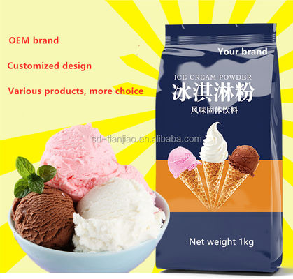 Delicious Chocolate Fruit Flavor Soft Ice Cream Mixed Powder With 6.1 PROTEIN