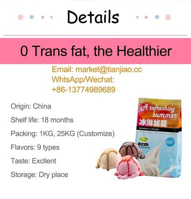 White Ice cream Milk Flavour Instant Powder In Soft Ice Cream Powder Mix